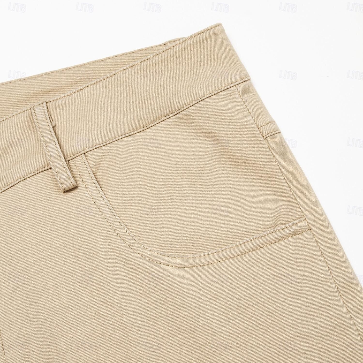 Solid Color Full Length Chinos