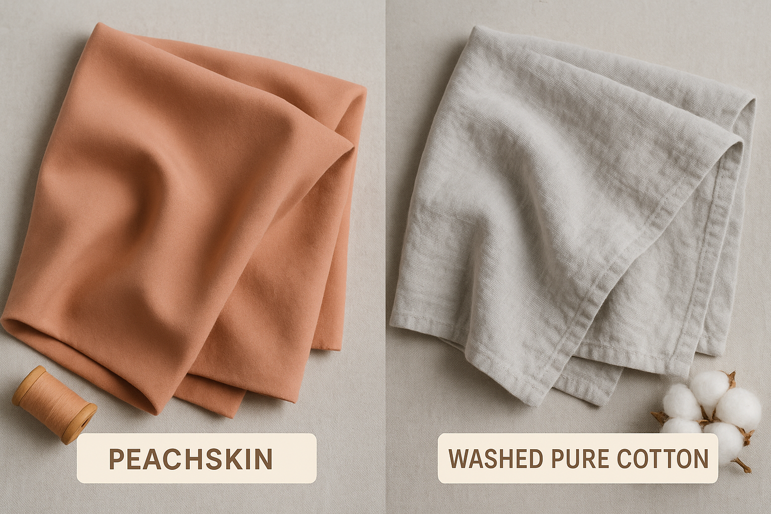 Washed Cotton vs Peach Skin