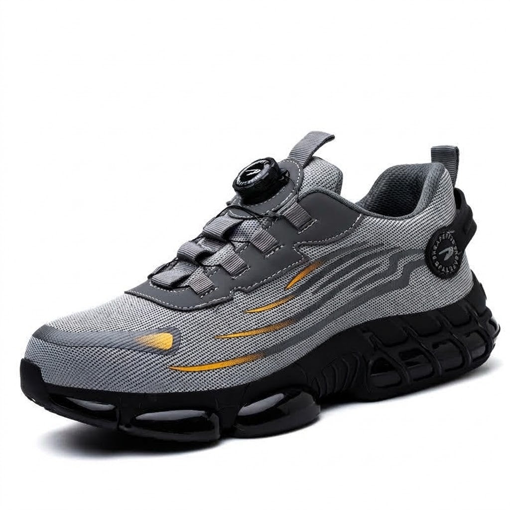 Men's Lightweight Safety Work Shoes with Impact-Resistant Toe