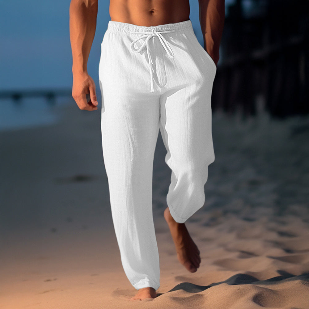 Men’s Lightweight Drawstring Linen Pants