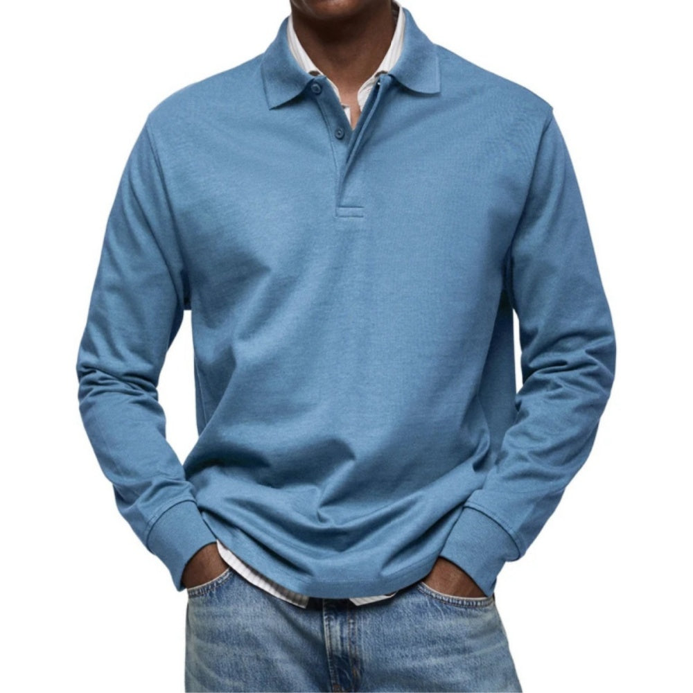 Men's Classic Long Sleeve Polo Shirt