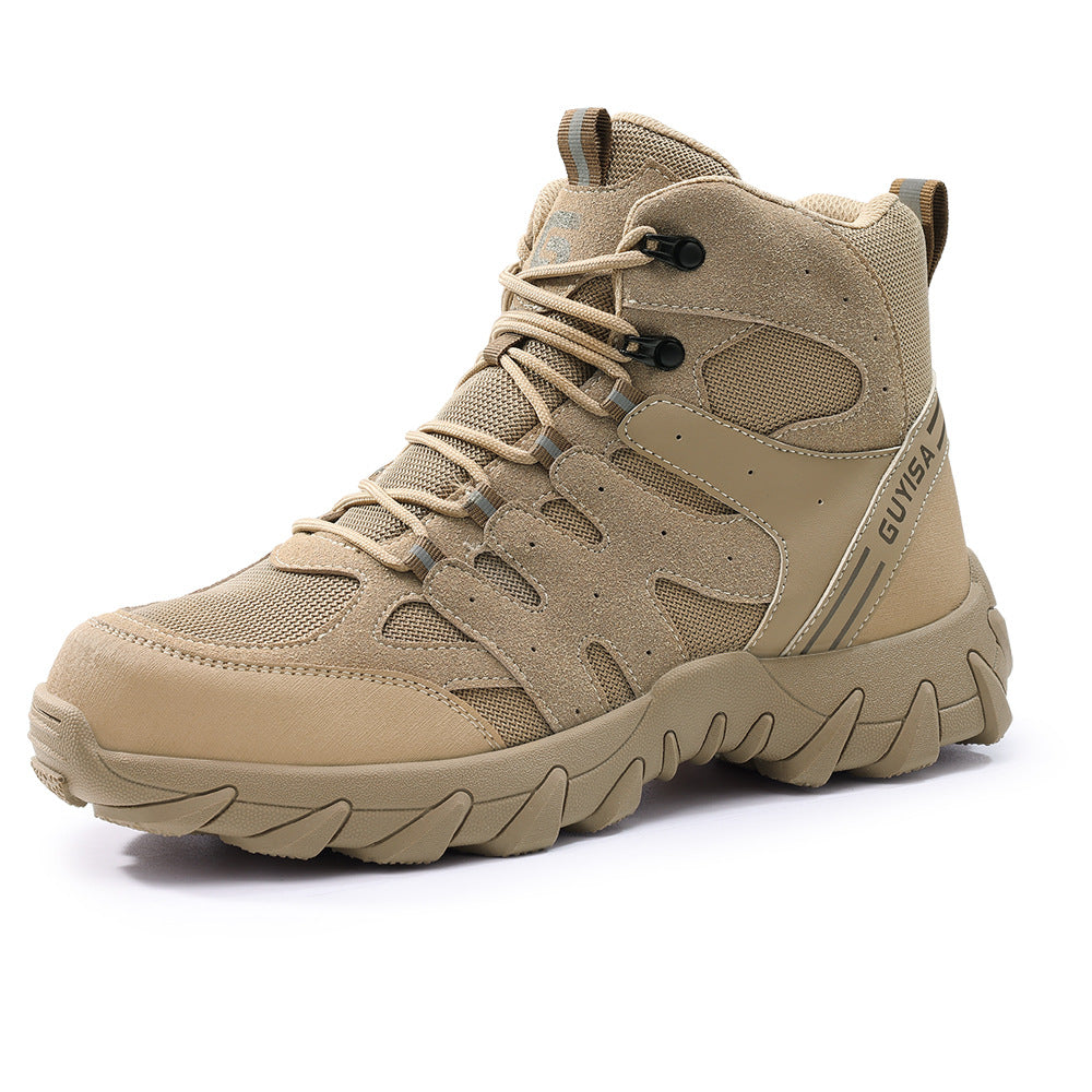 Men’s High-Top Steel Toe Work Boots – Puncture-Resistant & Slip-Resistant