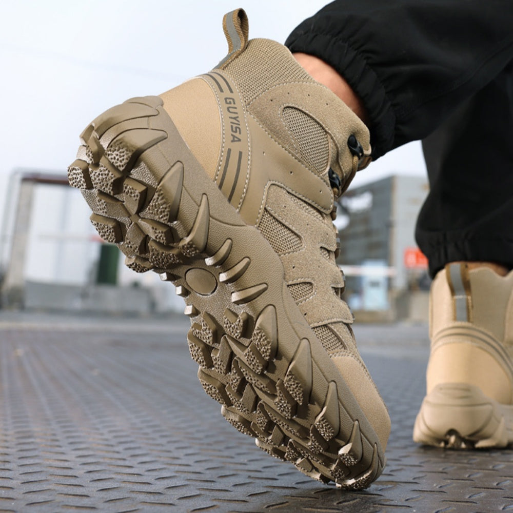 Men’s High-Top Steel Toe Work Boots – Puncture-Resistant & Slip-Resistant