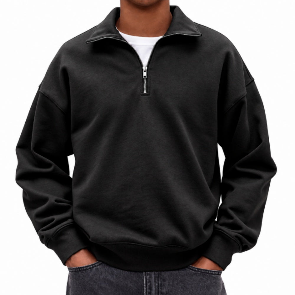 Men’s Casual Quarter-Zip Pullover Sweatshirt