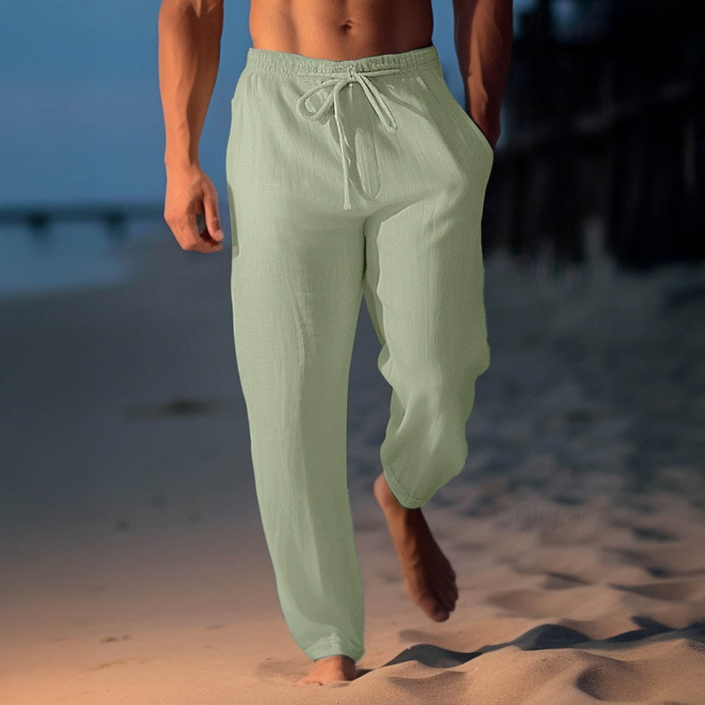 Men’s Lightweight Drawstring Linen Pants