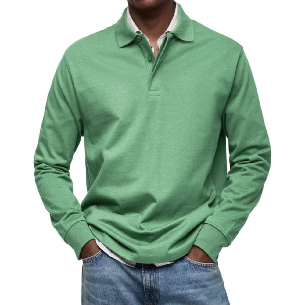 Men's Classic Long Sleeve Polo Shirt