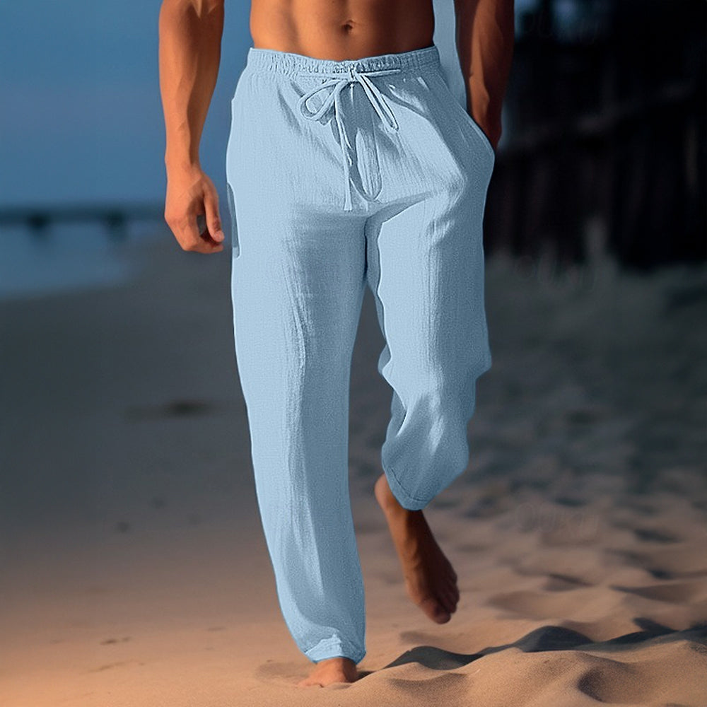 Men’s Lightweight Drawstring Linen Pants