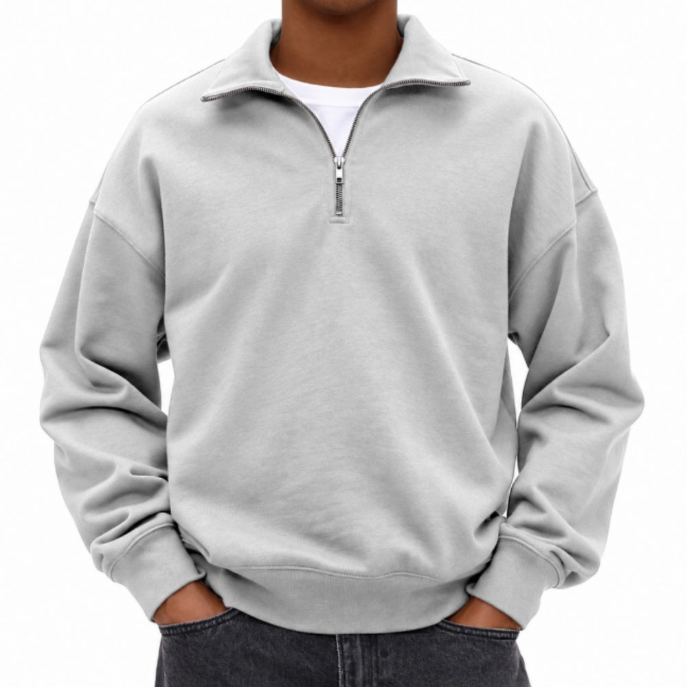 Men’s Casual Quarter-Zip Pullover Sweatshirt