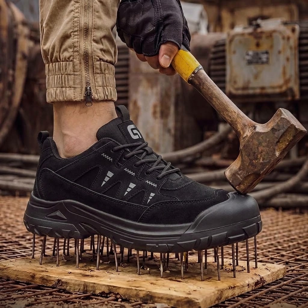 Men's Lightweight Steel Toe Safety Work Shoes