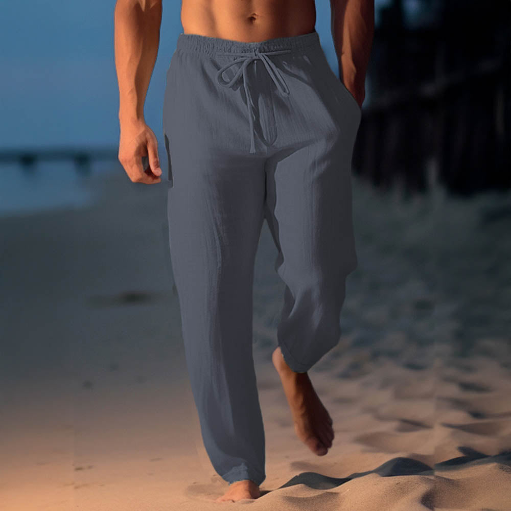 Men’s Lightweight Drawstring Linen Pants