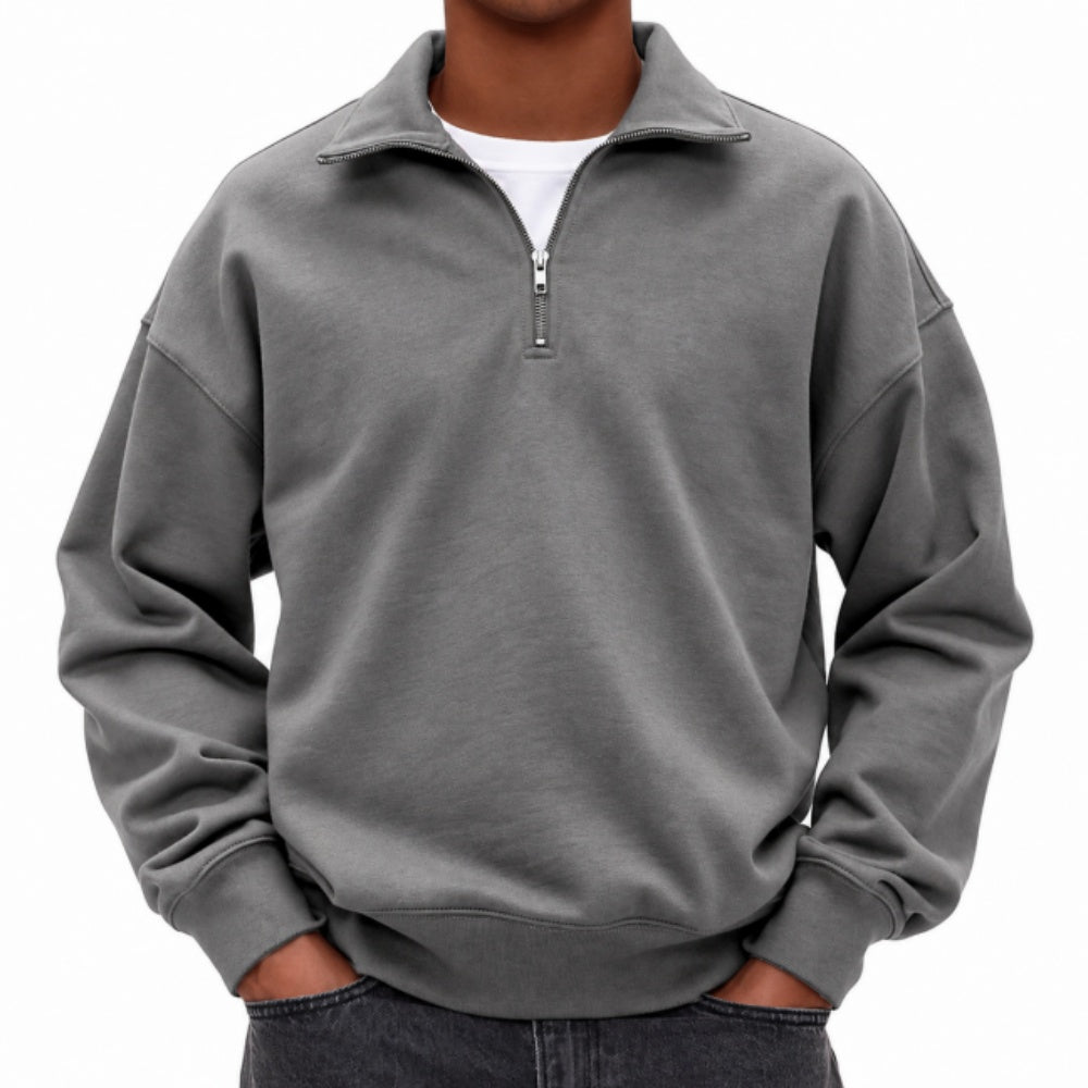 Men’s Casual Quarter-Zip Pullover Sweatshirt