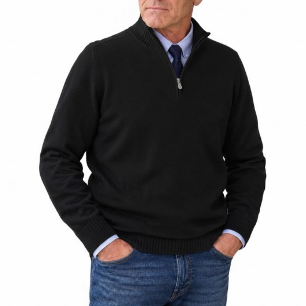 Men's Classic Quarter-Zip Knit Sweater