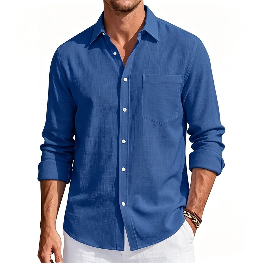 Men's Classic Cotton Linen Shirt