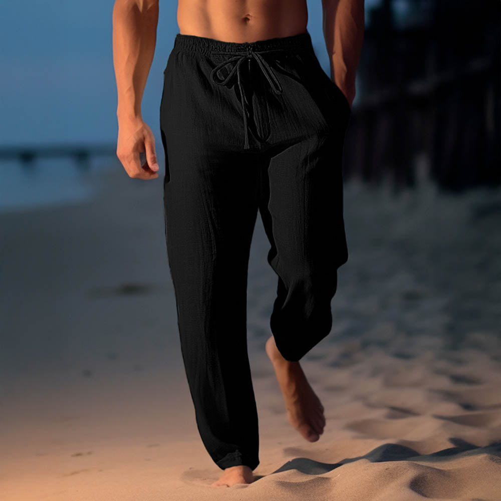 Men’s Lightweight Drawstring Linen Pants