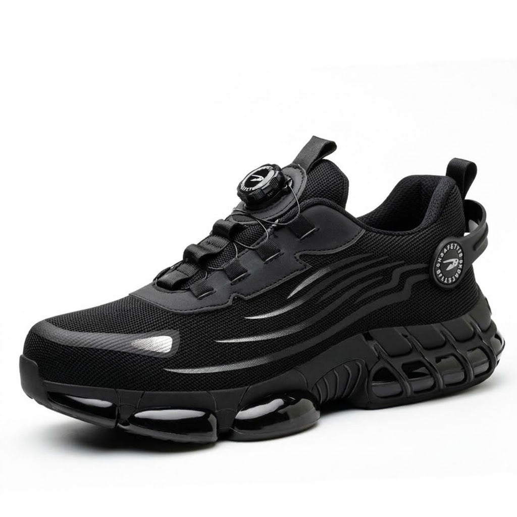 Men's Lightweight Safety Work Shoes with Impact-Resistant Toe
