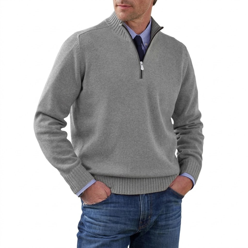 Men's Classic Quarter-Zip Knit Sweater
