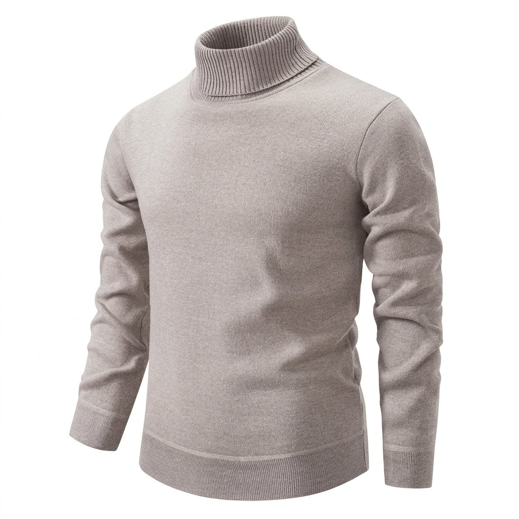 Men's Ribbed Turtleneck Sweater
