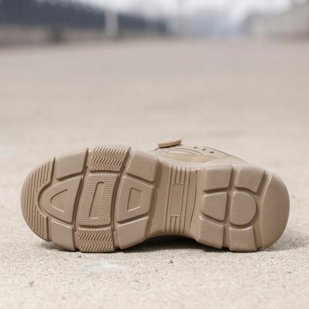 Men's lightweight khaki safety work shoes with smart dial closure - image 9