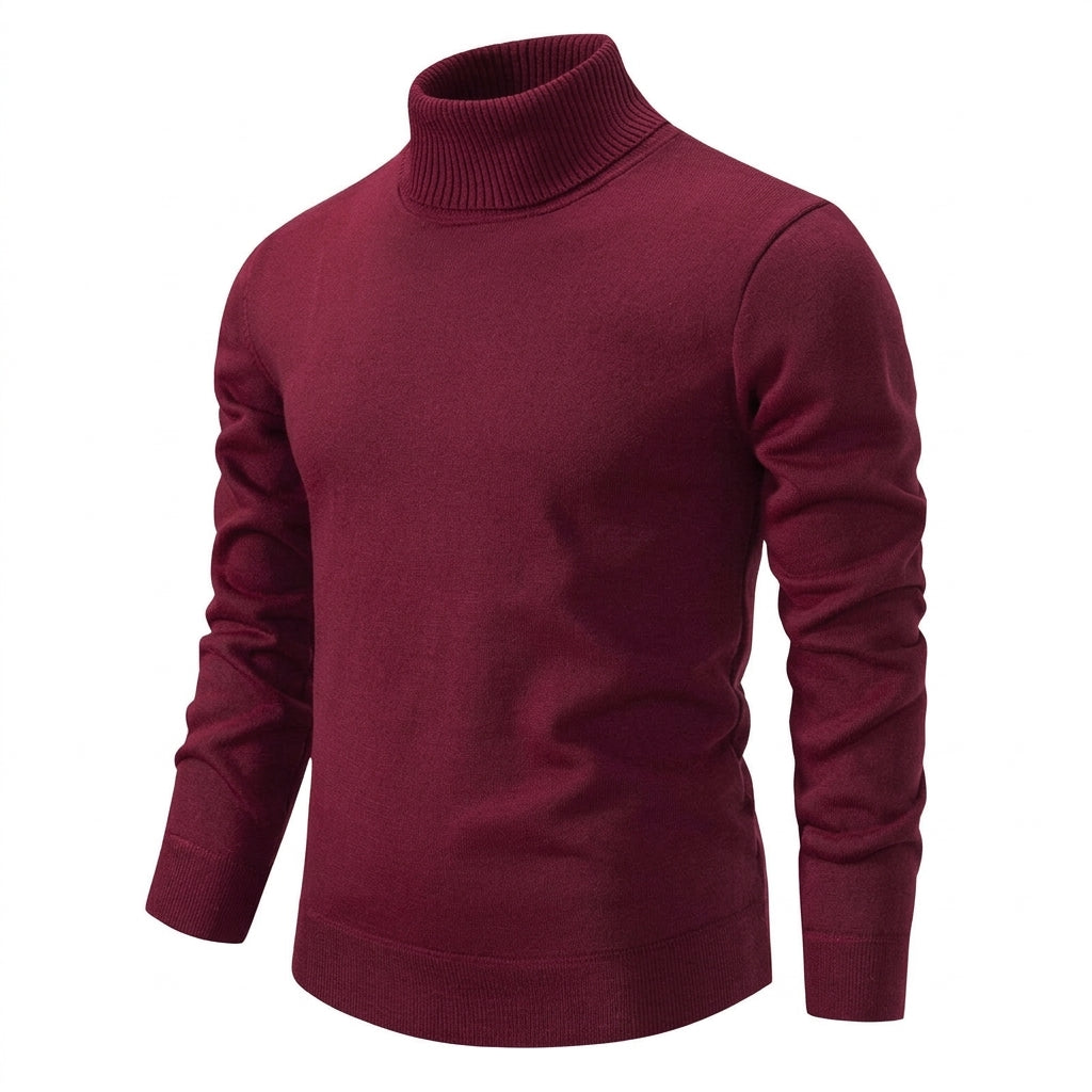 Men's Ribbed Turtleneck Sweater
