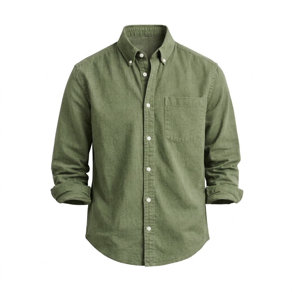 Men’s Classic Handmade Casual Button-Down Shirt
