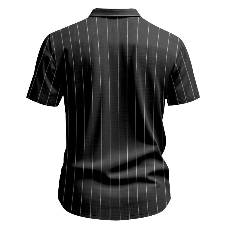 Men's Linen Striped Short Sleeve Shirt