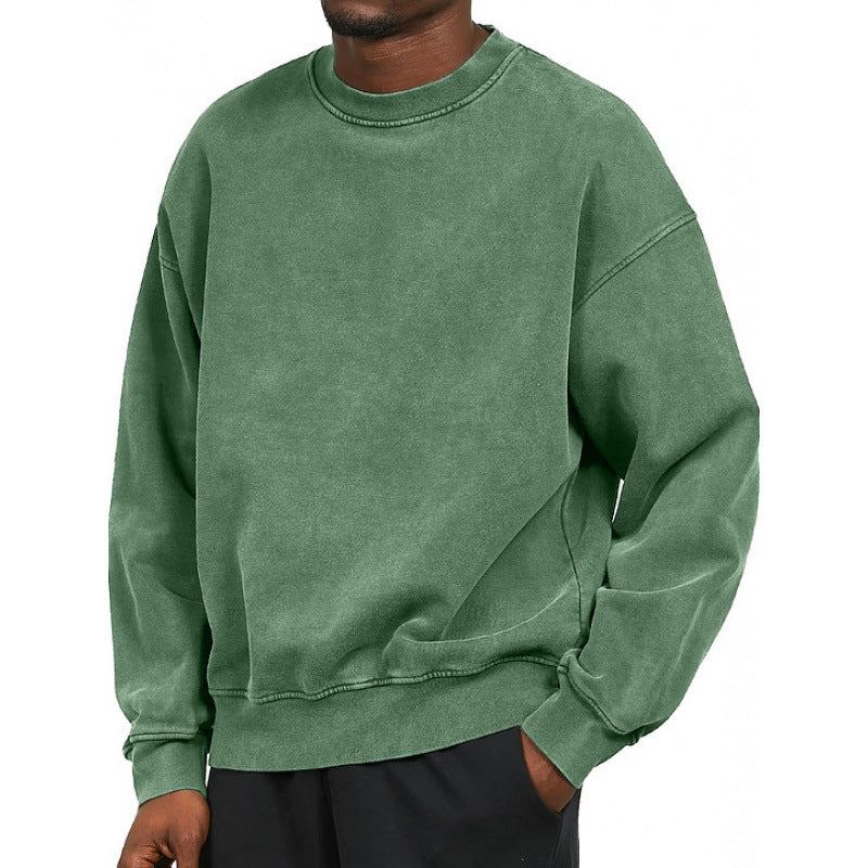 Men's Loose Fit Round Neck Drop Shoulder Sweatshirt