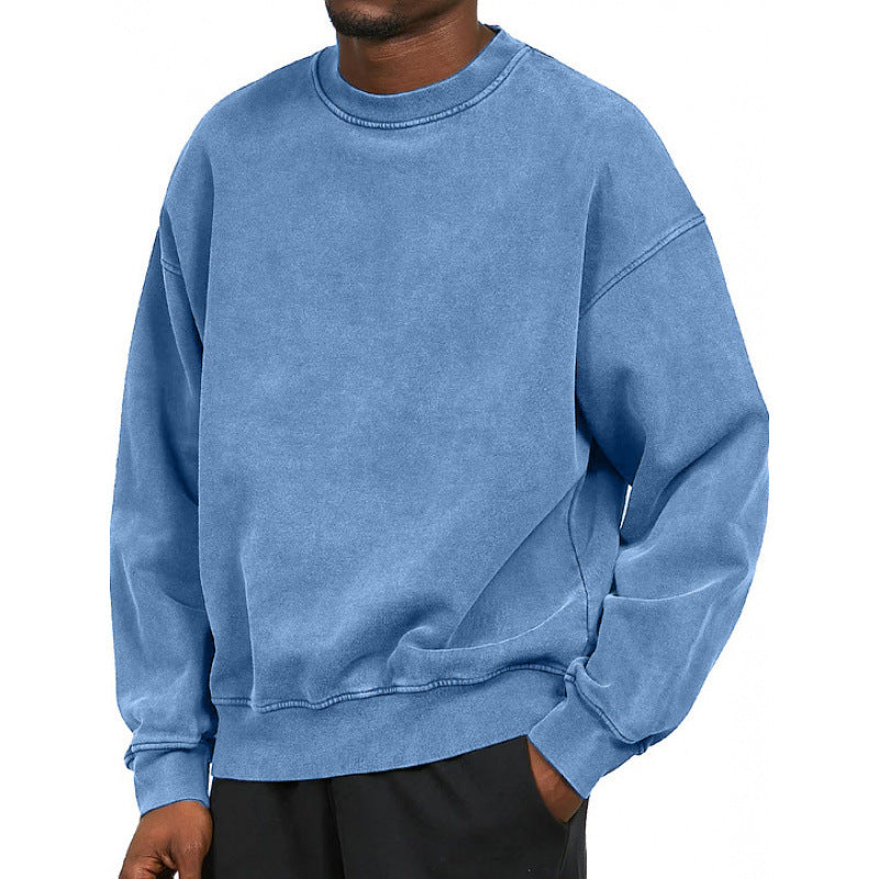 Men's Loose Fit Round Neck Drop Shoulder Sweatshirt