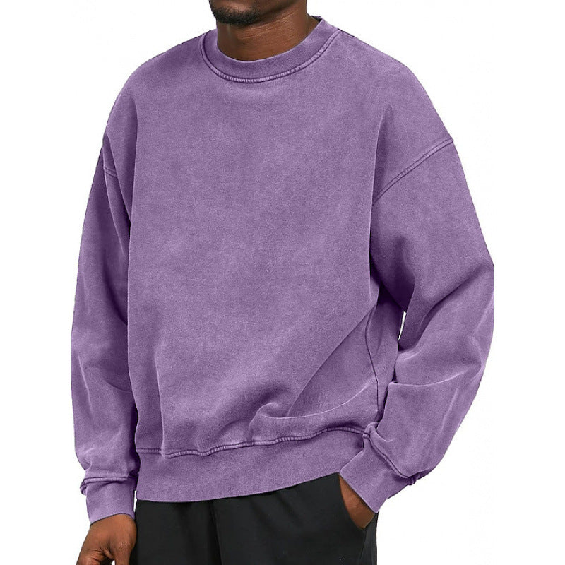 Men's Loose Fit Round Neck Drop Shoulder Sweatshirt