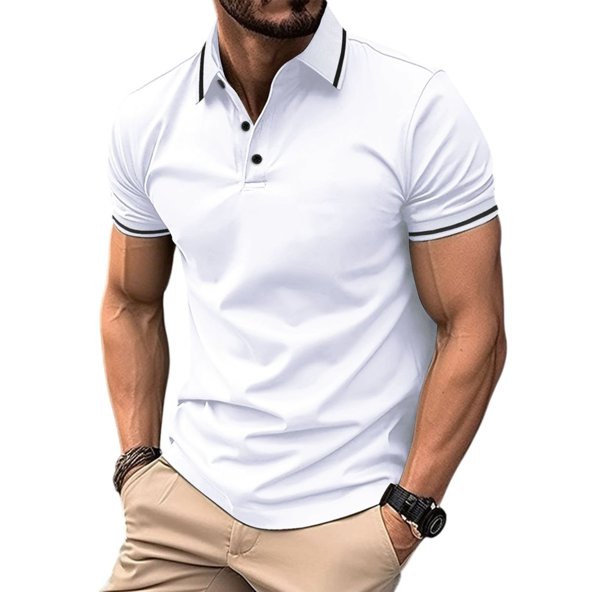 Men's Premium Stretch Cotton Polo Shirt