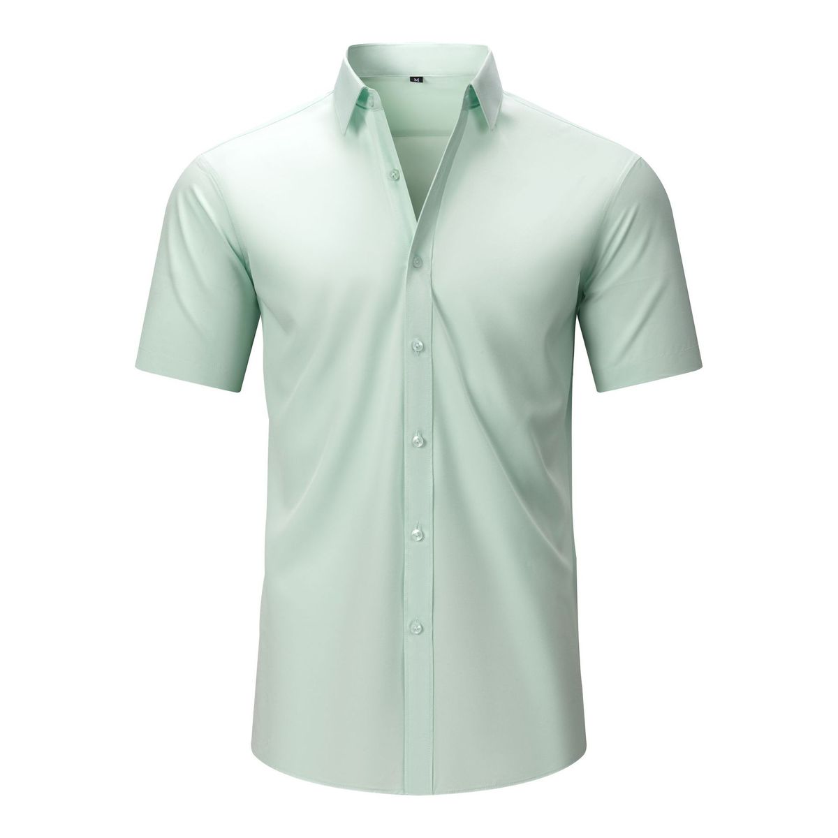 Light green short-sleeve shirt on a white background