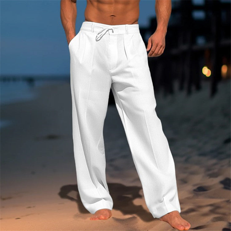 Men's Relaxed Fit Drawstring Beach Pant