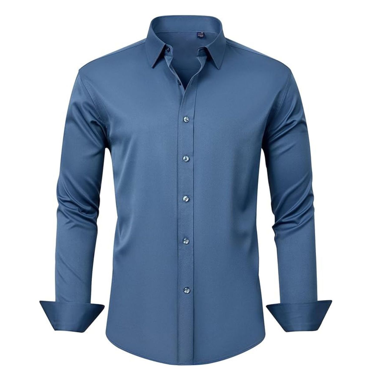 Blue dress shirt on a white background