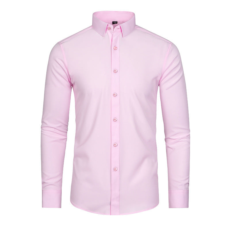 Pink dress shirt on a white background