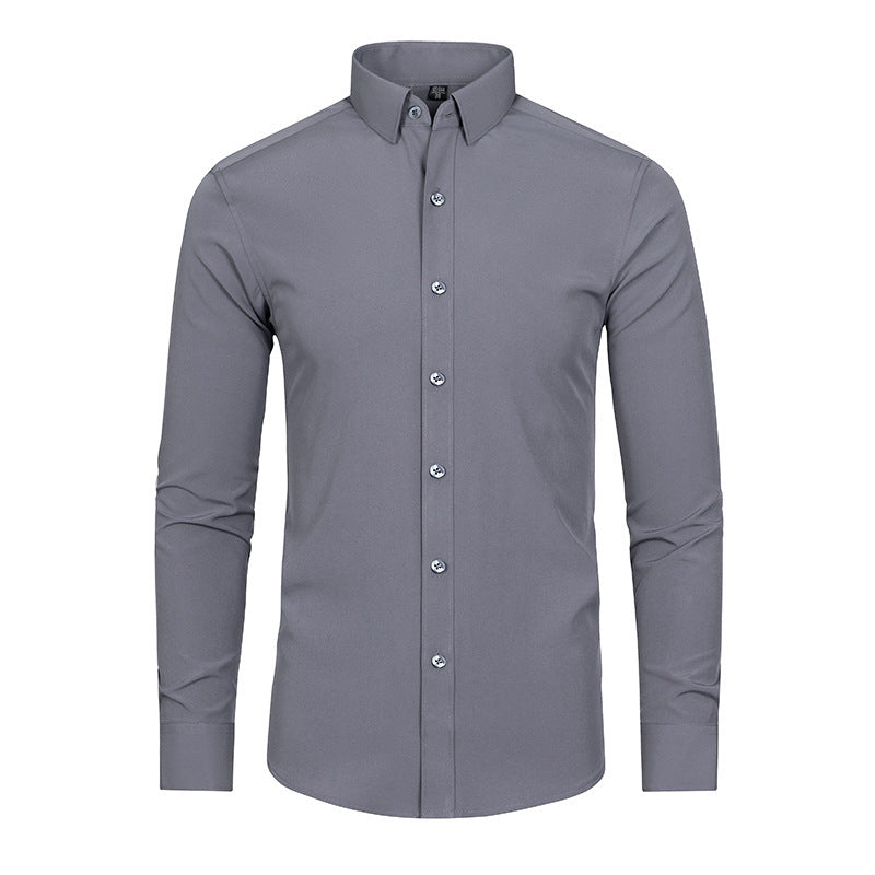 Gray dress shirt on a white background