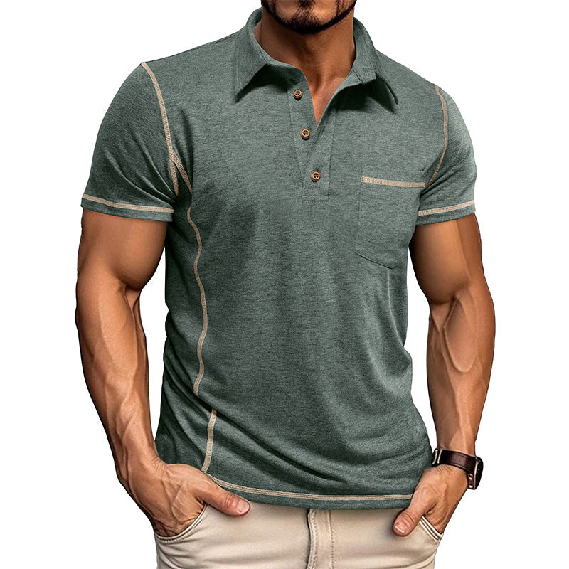 Men's Slim Fit Contrast Trim Polo Shirt
