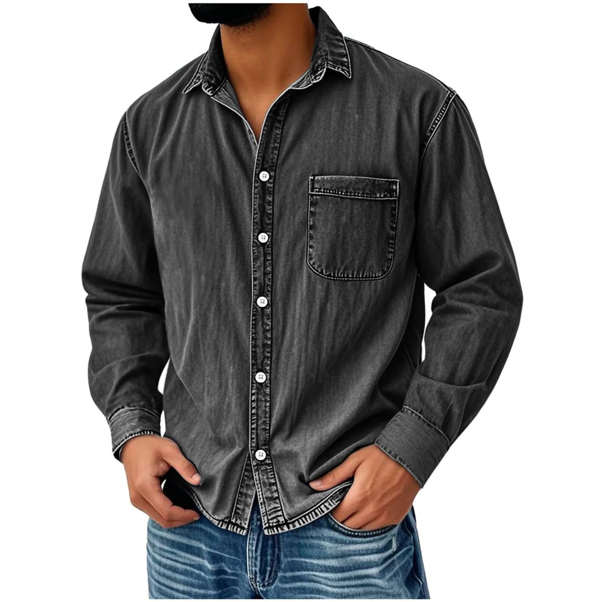 Men’s Vintage Washed Cotton Shirt