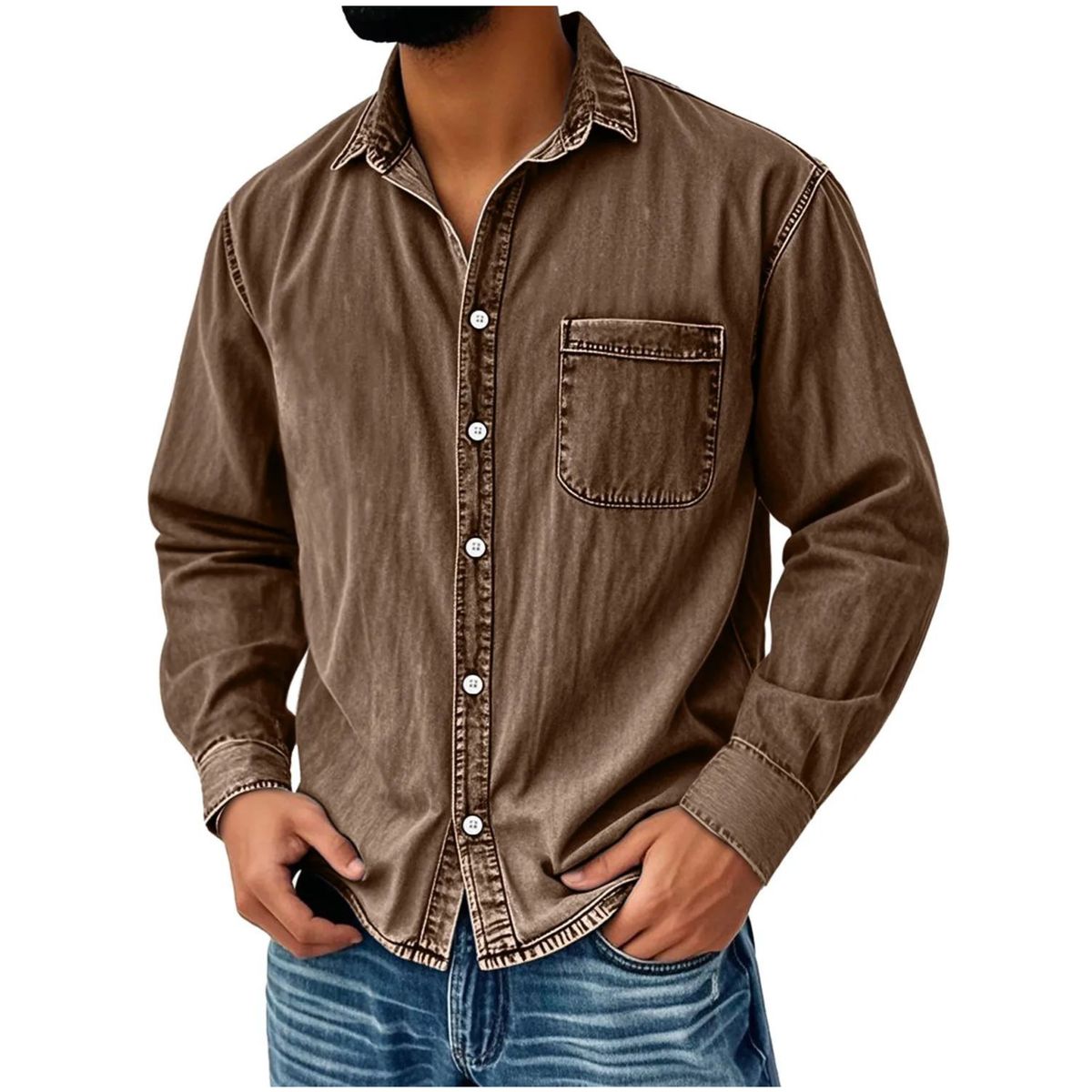 Men’s Vintage Washed Cotton Shirt