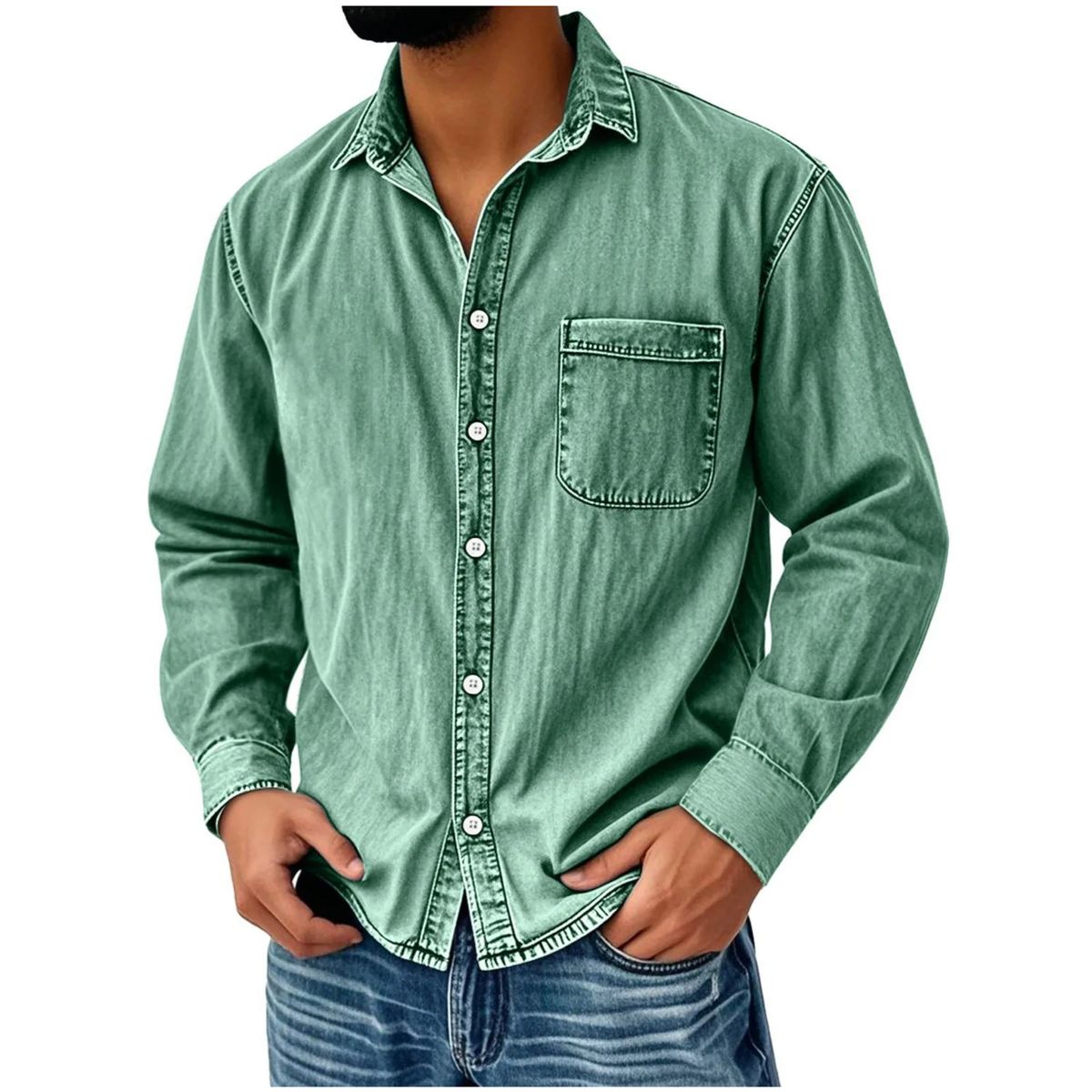 Men’s Vintage Washed Cotton Shirt