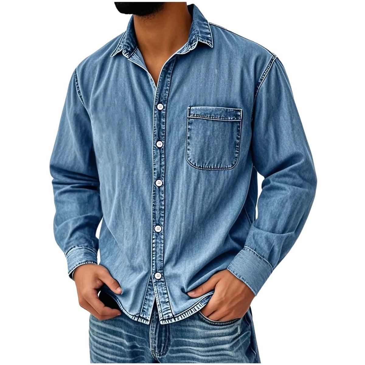 Men’s Vintage Washed Cotton Shirt