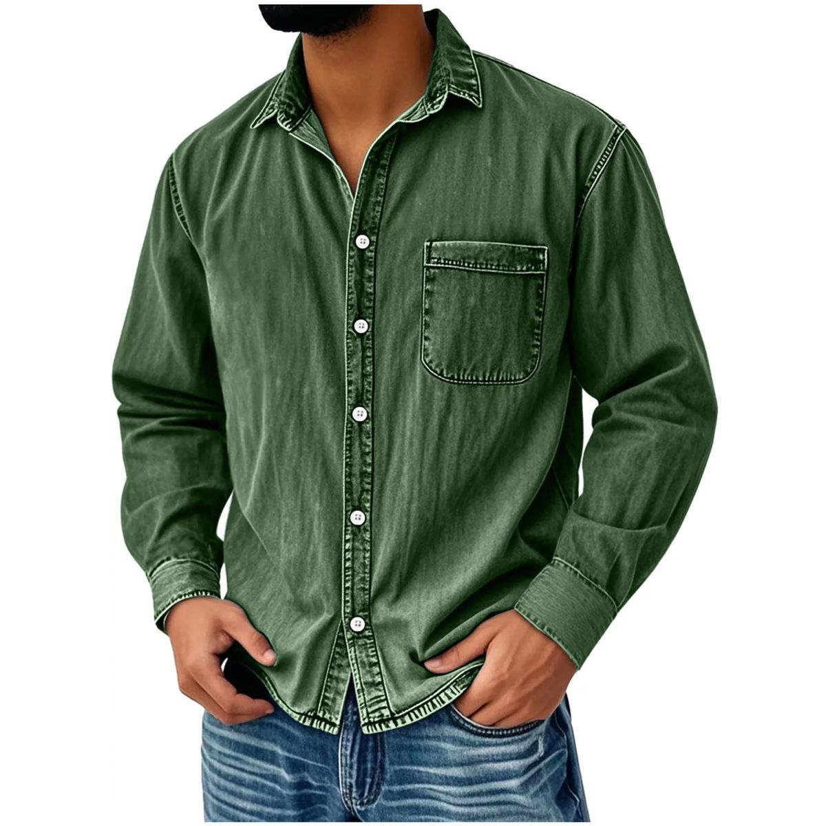 Men’s Vintage Washed Cotton Shirt