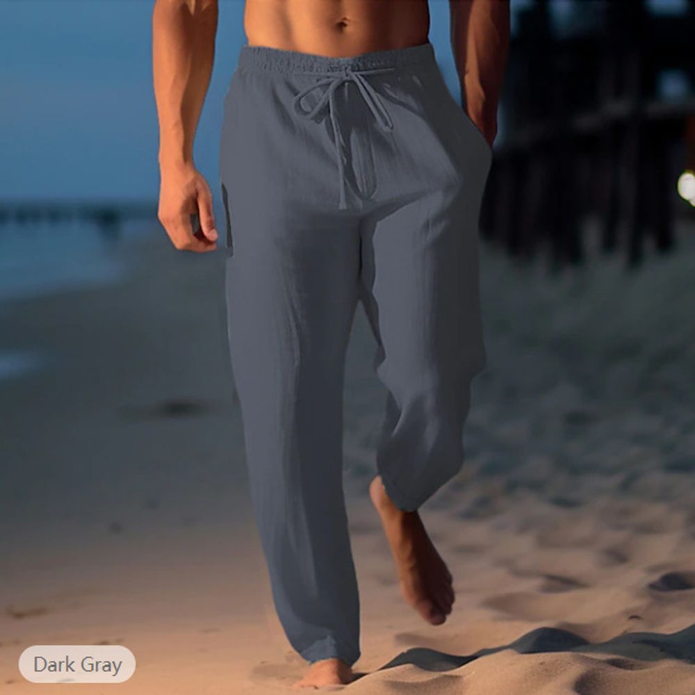 Men’s Lightweight Drawstring Linen Pants