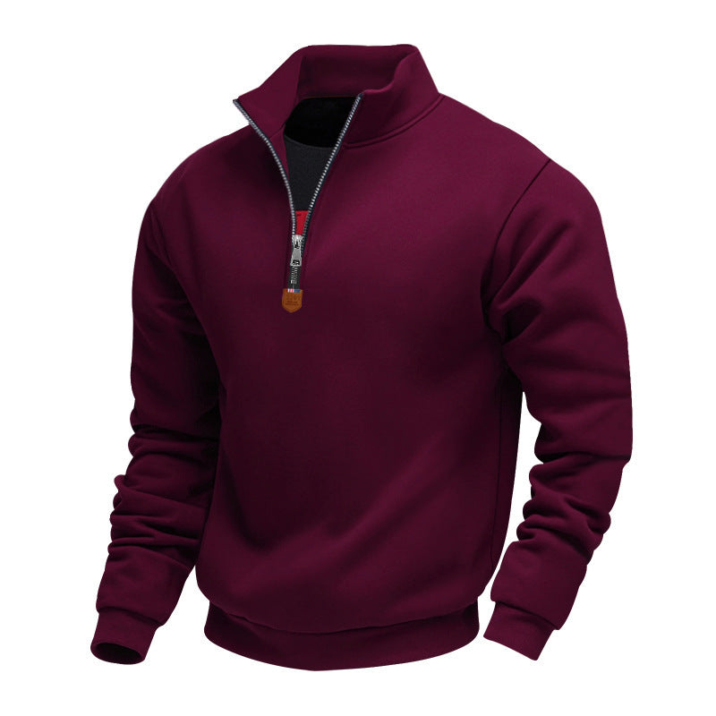 Men's Casual Quarter-Zip Pullover Sweatshirt