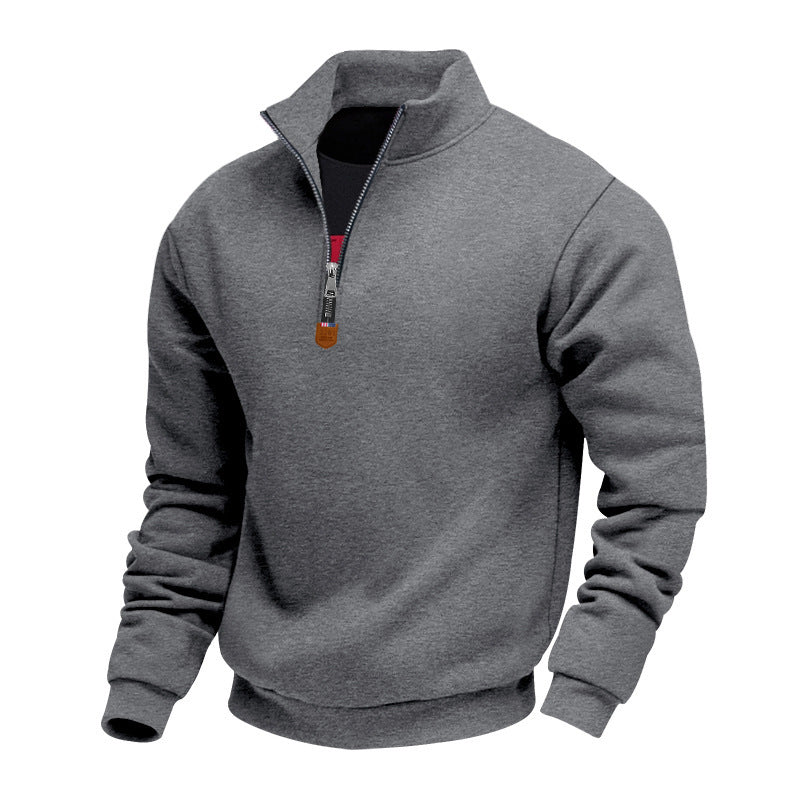 Men's Casual Quarter-Zip Pullover Sweatshirt