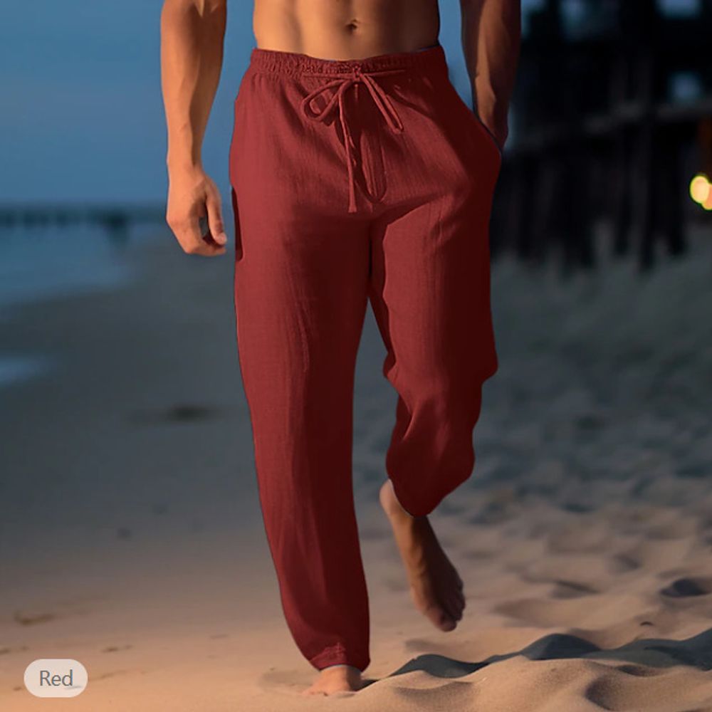 Men’s Lightweight Drawstring Linen Pants