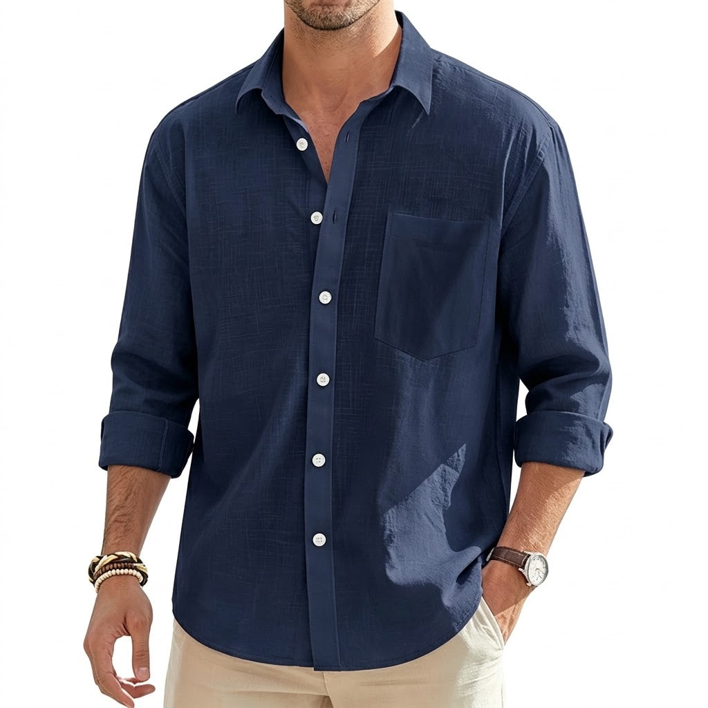 Men's Classic Cotton Linen Shirt